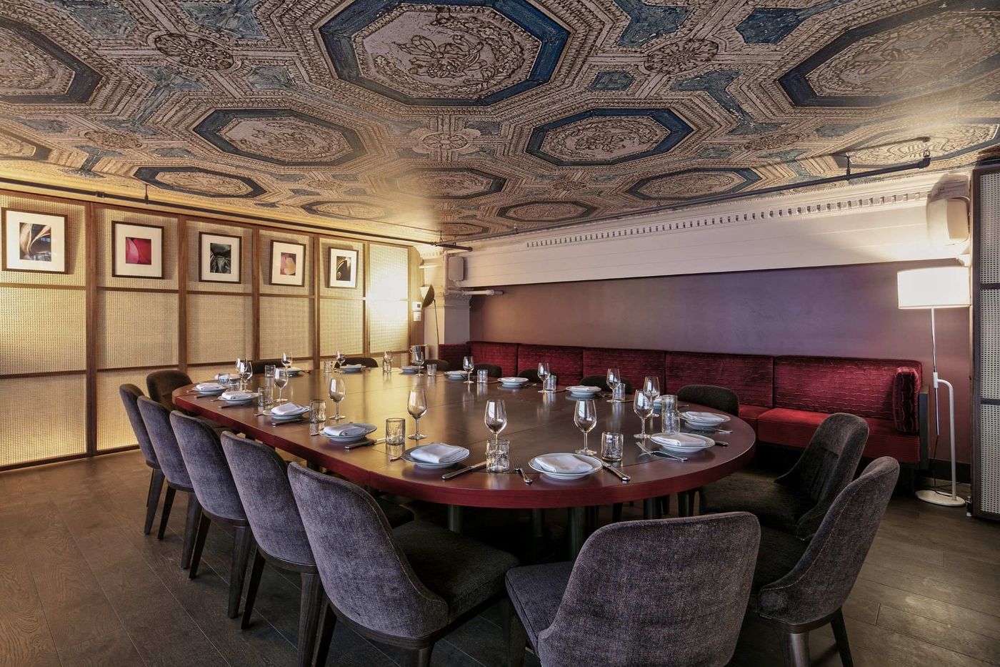 The private dining room set for Dinner 001